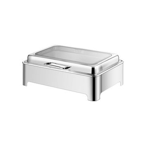 Eleganter, robuster 13L Edelstahl Elektro-Buffetwärmer mit Glasdeckel und smarter digitaler Steuerung für Resorts und Kreuzfahrten - Product Image 5