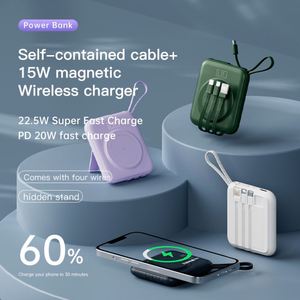 พาวเวอร์แบงค์แม่เหล็ก 10000mAh ชาร์จเร็วสุด 22.5W พร้อมขาตั้งสี่ขาในตัว - Product Image 1