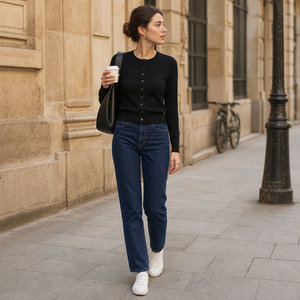 <span class=keywords><strong>Cardigan</strong></span> in Maglia a Maniche Lunghe da Donna Personalizzato OEM, Tinta Unita, Collo Rotondo, Bottoni Frontali, Vestibilità Slim, in Nylon e <span class=keywords><strong>Cotone</strong></span> - Product Image 2