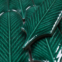 Mosaïque verte faite à la main, très vendue, multicolores, en forme de plume, mosaïque artistique pour les murs, pour hôtel, salle de bain, galerie