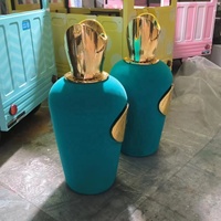 Bouteille cosmétique géante usine, Sculpture de parfum en fibre de verre sur mesure