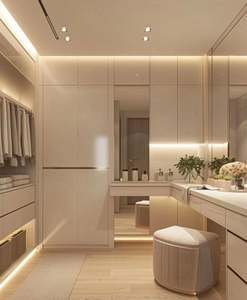 Armoires de vestiaire personnalisées, ensemble de meubles de chambre à coucher en grain de bois naturel, armoires portables, garde-robe en bois - Product Image 2