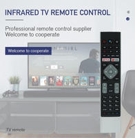 Mando a distancia Universal para televisor Haier, Control remoto de voz con dientes azules, 46 botones