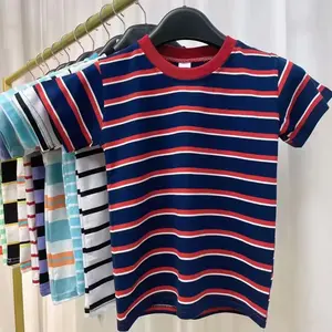 विशेष बच्चों के कपड़े, उम्र 2 साल से 7 साल के बच्चों के लिए छोटी बाजू की शर्ट, धारीदार ग्रीष्मकालीन लड़कों के बच्चों के कपड़े