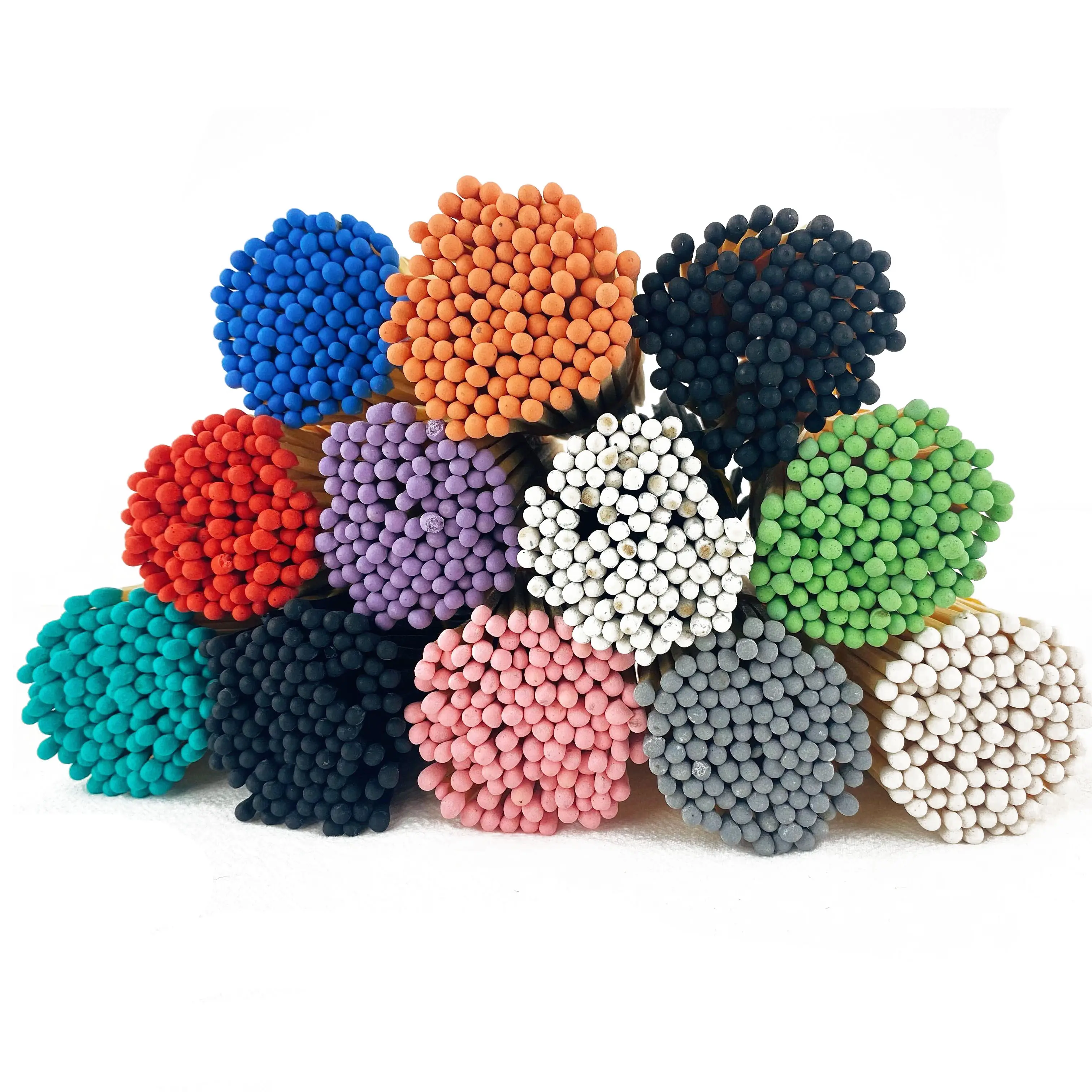 Matches Disposable Bulk matches wholesale Customizable matchbox 10cmLong stem colored head match