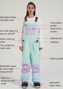 Vente en gros une pièce imperméable hiver Ski <span class=keywords><strong>salopette</strong></span> femmes en plein air Sport chaud adulte <span class=keywords><strong>neige</strong></span> Ski costume hommes portent - Product Image 4