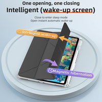 Funda para Xiaomi Pad 5/5 Pro 11 Pulgadas 2021 con Soporte para Lápiz, Cubierta Transparente, Soporte Tríptico en Forma de Y, Carcasa Rígida Trasera, Cubierta Acrílica Plegable en Y