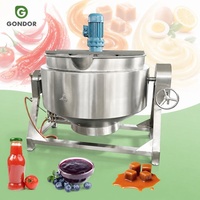 Marmite de cuisson électrique inclinable chauffée à l'eau 300L 50L avec double mélangeur, chaudière vapeur et hachoir - Philippines
