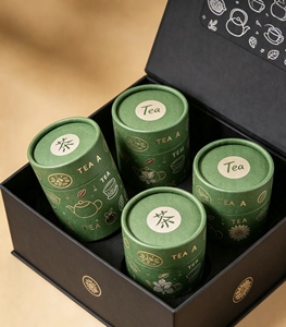 Biodegradable Kraft Paper <b>Round</b> <b>Gift</b> <b>Box</b> with Lid Custom Coffee & Food Packaging Canister Matt Lamination Options - Product Image 4