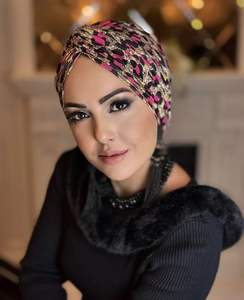 Turbante árabe musulmán <span class=keywords><strong>Hijab</strong></span> instantáneo de nuevo diseño, turbante <span class=keywords><strong>Hijab</strong></span> a rayas cosido para mujeres musulmanas de Malasia de colores mezclados - Product Image 6