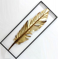 ART mural en métal, feuille d'or, 1 pièce, offre spéciale