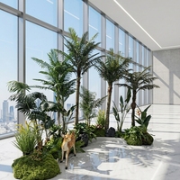 Plantes artificielles pour la simulation de cocotiers et la conception de terrains de golf - Décoration de mariage écologique et imperméable pour usage extérieur et intérieur