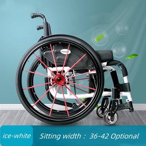 2025 gran oferta silla de ruedas deportiva Manual de Material de fibra de carbono de aluminio de lujo silla de ruedas deportiva ligera plegable - Product Image 5