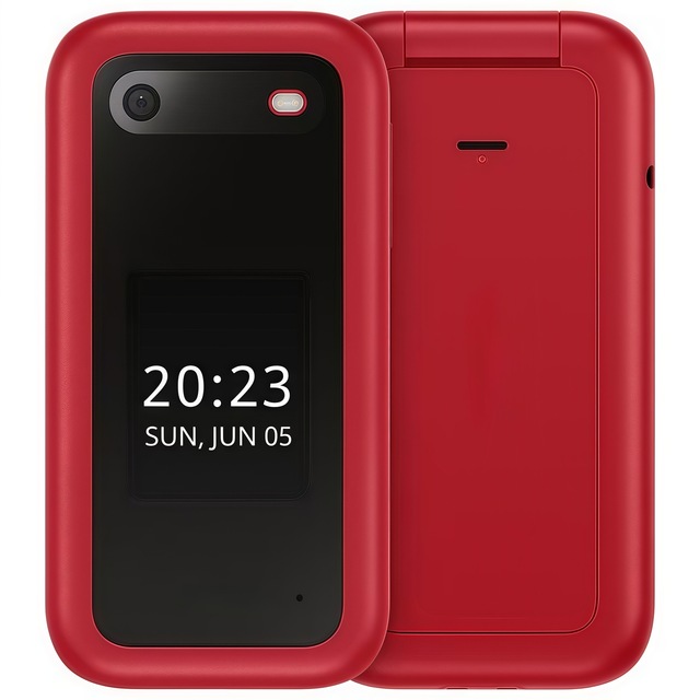 2660 Flip Feature Phone 2G Unlocked Dual Nano SIM 2.8'' FM BT 1450mAh Battery Dual Band Compact Durable Senior Mobile Cellphone