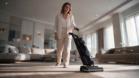 Nouvel aspirateur électrique vertical 8L avec cordon de 12m pour nettoyage de tapis et moquettes, idéal pour les hôtels