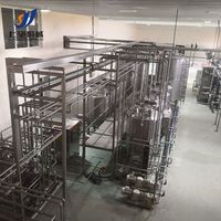 Ligne de production de lait UHT industrielle automatique haute capacité, usine de traitement avec stérilisateur tubulaire aseptique, approuvée ISO