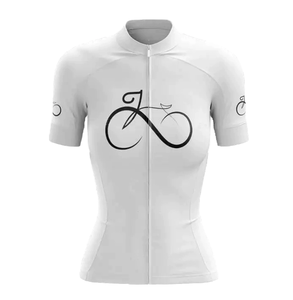 Maillot de cyclisme pour femmes à manches courtes, à séchage rapide, respirant, à motifs personnalisables, coupe ajustée exclusive, vente chaude - Product Image 3