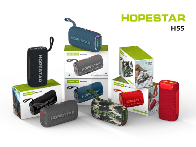 Original Hopestar  H55 Mini Dual Speakers Outdoor Waterproof Subwoofer GO3 for 5.1  Button Control Plastic bluetooth Speaker