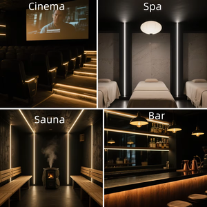 Bande LED Néon Noire CCT Réglable Étanche IP67 15*15mm DC24V Lumière Numérique Souple pour Éclairage d'Ambiance de Sauna avec Garantie de 5 Ans - Product Image 6