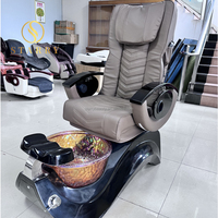 Fauteuil de pédicure spa moderne Starry 2023 avec massage automatique, dossier réglable, design sans tuyauterie en fibre de verre pour salon de manucure