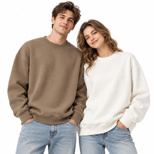 Sudadera de Cuello Redondo Personalizada al por Mayor con Logotipo, 360 GSM, Tejido Grueso, Sensación de Felpa Suave, Unisex, OEM, Marca Privada - Product Image 2