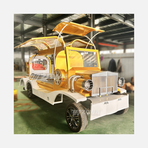 รถศพไฟฟ้าแบบเปิดประทุนย้อนยุค พร้อมหลังคาโปร่งใส ปรับแต่งสีได้ บริการส่งโลงศพ - Product Image 1