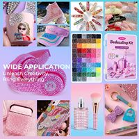Kit de 48000 pièces de strass en résine effet gelée de 3 mm, 60 couleurs, pour l'art des ongles, la décoration et le maquillage, avec colle à bijoux et outils