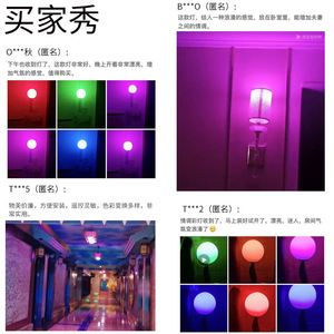 Led Colored <b>Remote</b> <b>Control</b> Light Bulb E27 Screw Base Adjustable Dimming Fill Light For Home Decoration Atmosphere Mood - Product Image 4