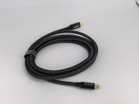 Kabel USB 4 Thunderbolt 3 40Gbps, Kabel Nilon Terjalin Konduktor Tembaga Murni 5A Pengisian Cepat Komputer Ponsel Power Bank