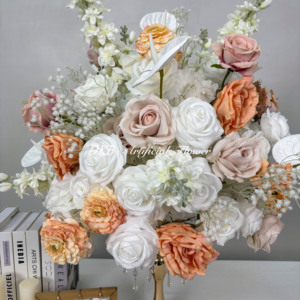 Bola de flores artificiales de seda, decoración de boda, Bola de flores rosas, centros de mesa de boda, Bola de flores rosas artificiales, decoración - Product Image 6