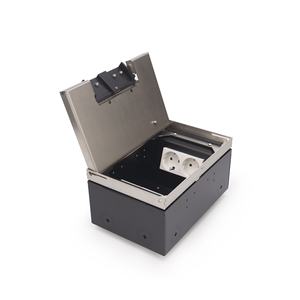 Caja para Piso Elevado o Enrasado con Tomas de Corriente y Puerto de Datos RJ45, Combinación para Empotrar en Alfombra - Product Image 1