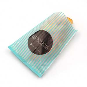 Sac en papier ciré transparent imprimé pour sandwichs, chocolat, frites, chips, hot-dogs, aliments chauds, en-cas, livraison - Product Image 3