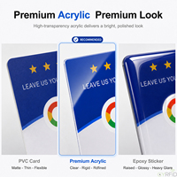 En Stock Placa de Acrílico NFC de 100 mm para Reseñas de Google, Etiqueta Adhesiva NFC para Redes Sociales, Placa de Acrílico NFC para Negocios
