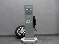 Gonfleur de pneus automatique vertical à monnayeur, pompe électrique filaire en métal avec écran LCD, double cylindre pour pneus de voiture