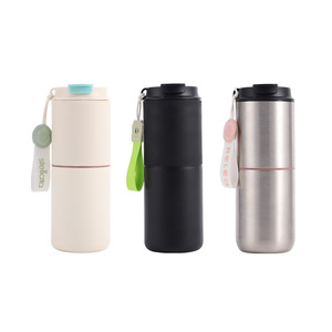 Moulin à café électrique portable avec fonction de brassage, gobelet en acier inoxydable pour les voyages, isolation thermique 24 heures - Product Image 5