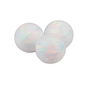 圆球打造蛋白石珠珠宝白色蛋白石热合成石造星2个工作日内4.0-12.0毫米超级