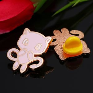 Pin de solapa encantador esmalte duro oro <span class=keywords><strong>rosa</strong></span> flor personalizada promocional - Product Image 4