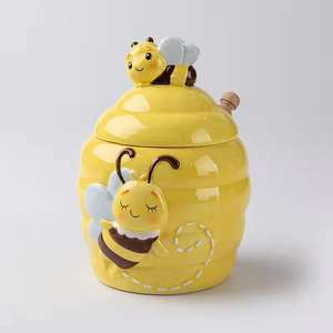 Vente en gros de contenants de rangement pour fruits secs en céramique pour la cuisine, avec logo personnalisé Syh607, design de dessin animé - Product Image 6