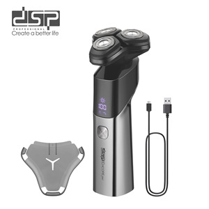 เครื่องโกนหนวดไฟฟ้า DSP สำหรับผู้ชาย IPX7 กันน้ำ USB ชาร์จตัวเครื่องโลหะจอแสดงผล LED 60509 - Product Image 1