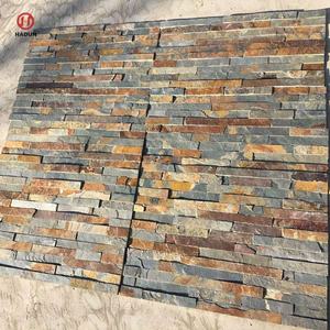 Revêtement mural rustique en ardoise naturelle rouille pour la décoration intérieure et extérieure du salon - Product Image 3