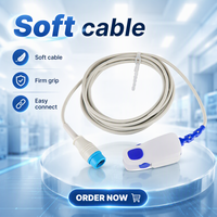 Compatible avec les capteurs Spo2 Mindray UMEC15/Imec Series, clip pour adulte, sonde Spo2 réutilisable à 7 broches pour usage hospitalier