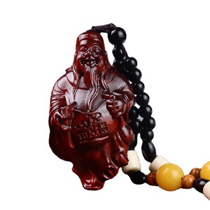 Pequeño colgante de madera tallada a mano con diseño de Dios Valiente y la Riqueza, ideal para cumpleaños, Navidad, eventos en vivo, venta al por mayor de fábrica. - Product Image 5