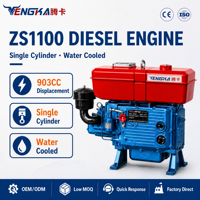 Moteur diesel Tengka ZS1110 15 CV, conception entièrement mécanique, idéal pour pompe à eau et générateur, prix de gros pour commande en gros
