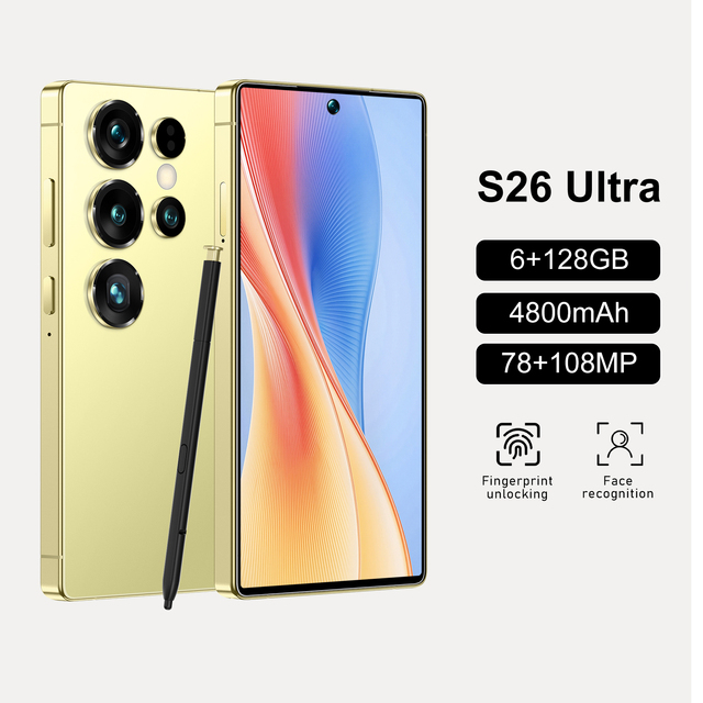 New Original S26 Ultra Mini 5G Smartphone 6GB+128GB 108MP Camera 5-Inch HD OLED 120Hz Waterproof 65W Quick Charge Dual SIM CDMA