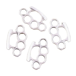 Pendentifs Breloques Poing Américain en Alliage de Zinc, Couleur Bronze Argent Vieilli, pour Fabrication de Bijoux 24x14MM - Product Image 1