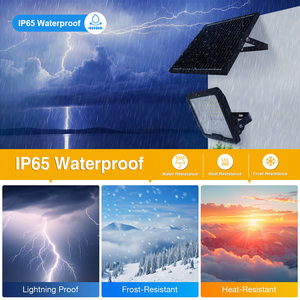 Kcd phát hiện chuyển động an ninh ngoài trời ấm trắng cao lumen năng lượng mặt trời Spotlight nhẹ Lũ lụt 200W 400W 500W 1200W Đèn pha năng lượng mặt trời - Product Image 3