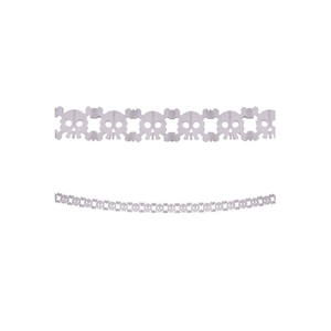 Papel Decorativo con Diseño de Calavera Blanca, 22x300cm - Product Image 1