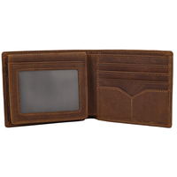 Dompet Kulit Sapi Asli Napa Berkualitas Tinggi 100% Warna Hitam Coklat, Set Dompet Hadiah untuk Pria (Sistem Dropship)