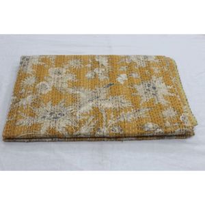 Best Home Decor Indian Kantha <b>Bedspread</b> & Quilt Handmade Printed Cotton Washable Soft Eco-Friendly Housewarming Gift - Product Image 4