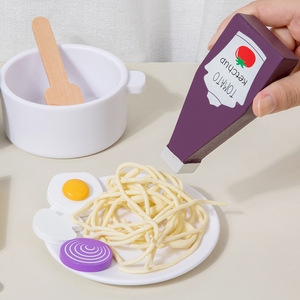 Set da <span class=keywords><strong>Cucina</strong></span> in <span class=keywords><strong>Legno</strong></span> <span class=keywords><strong>Montessori</strong></span> per <span class=keywords><strong>Bambini</strong></span>, Gioco Educativo di Imitazione con Spaghetti, Giocattoli Interattivi Genitore-Figlio per Ragazzi e Ragazze - Product Image 2